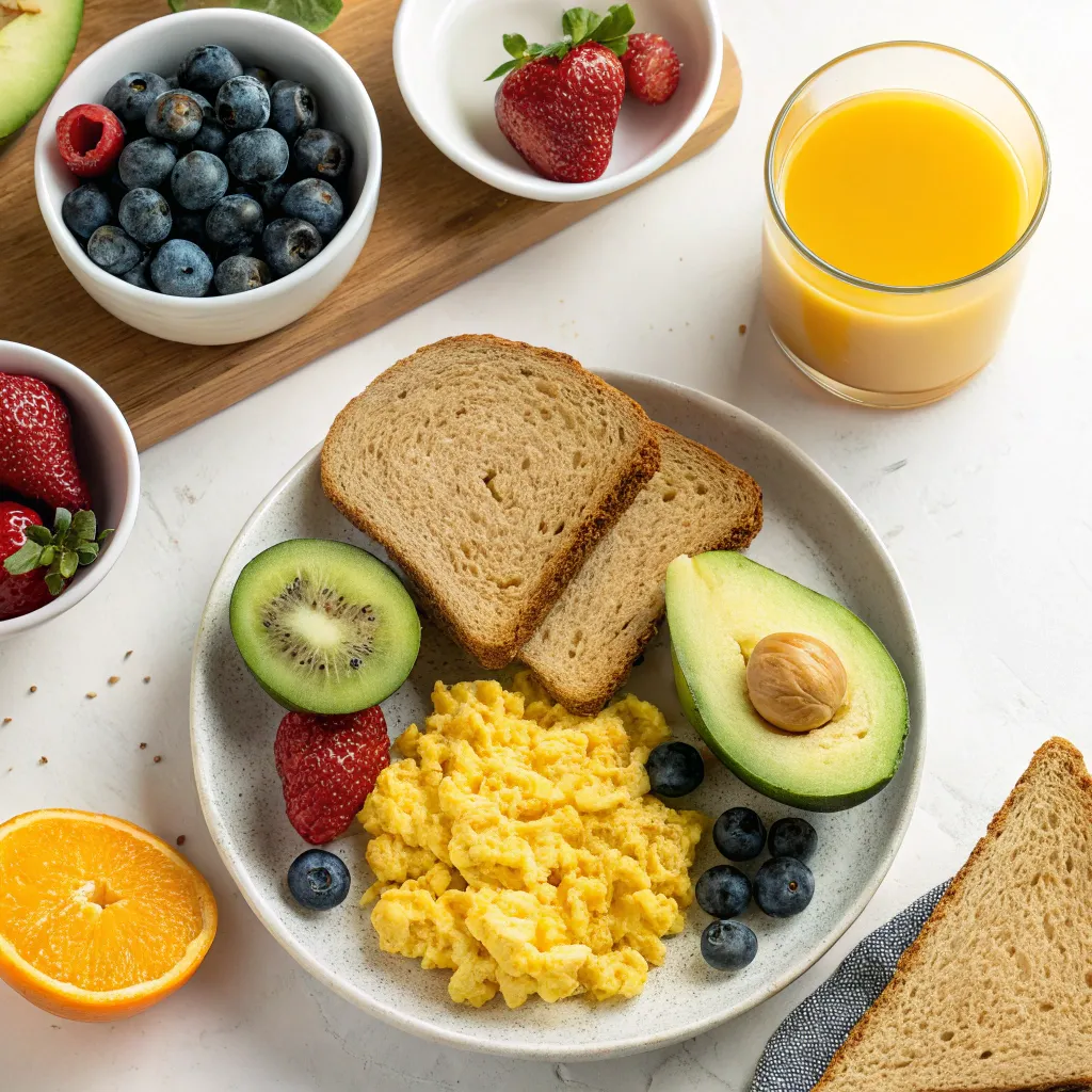 A delicious and healthy breakfast spread